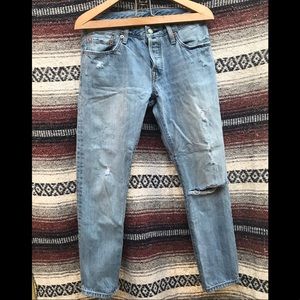 Levis 501 CT (Cropped/Tapered) Jeans: 26